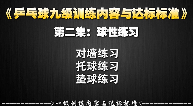 第二集：球性练习