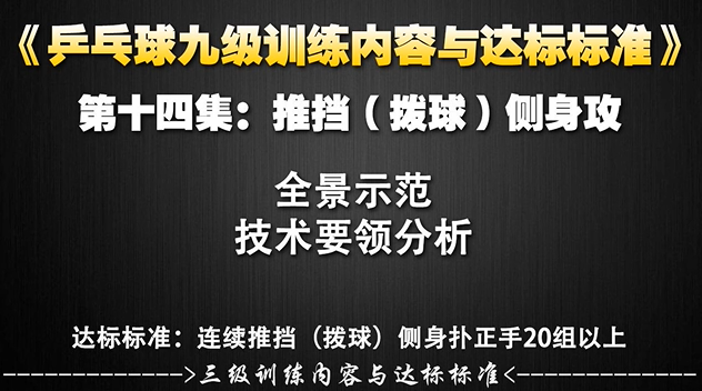 第14集：推挡（拨球）侧身攻