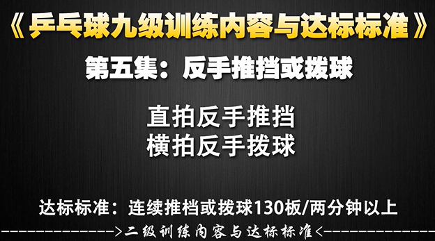 第五集：反手推挡或拨球