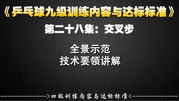 第28集：交叉步《