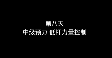 11_第八天 中级预力 低杆力量控制 